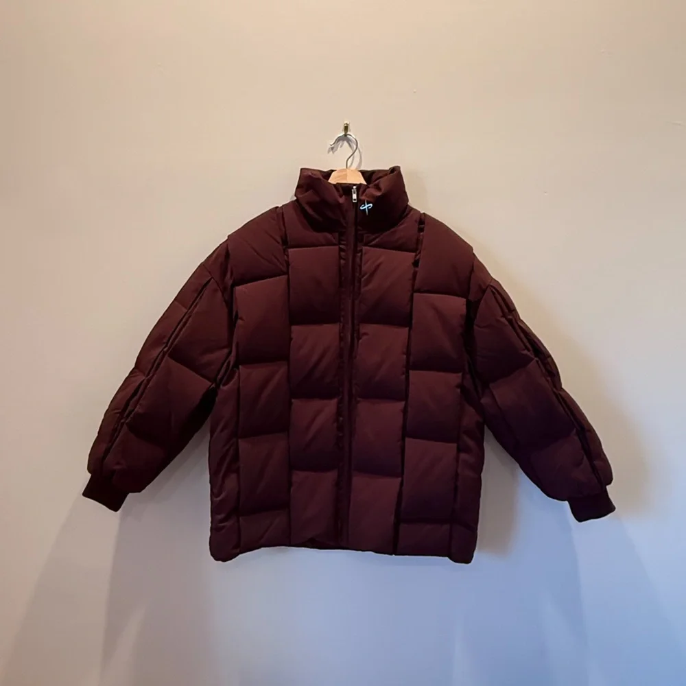 Milazzo Basketweave Quilted Puffer Jacket - Large - Maroon NWT (Retail $500) - Picture 1 of 6